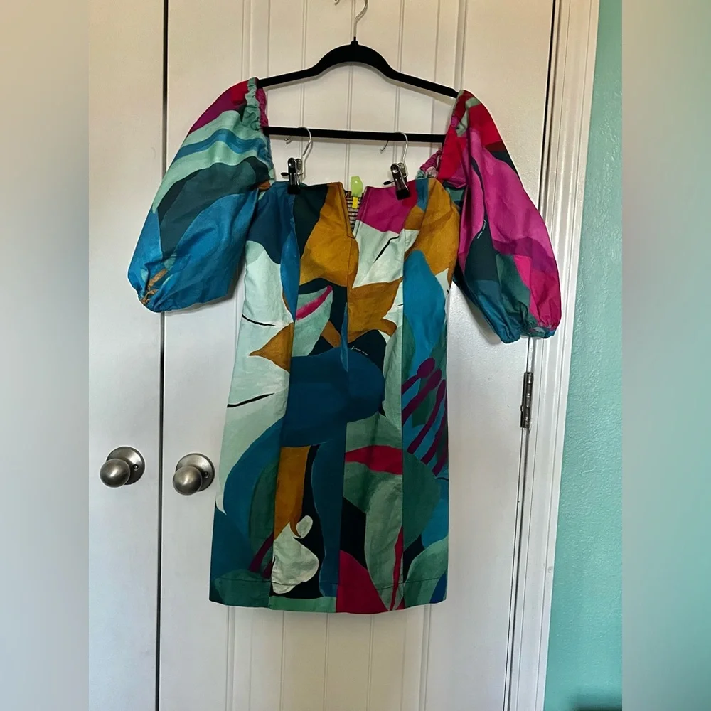 FARM Rio Colorful Puff Sleeve Dress - Picture 3 of 5